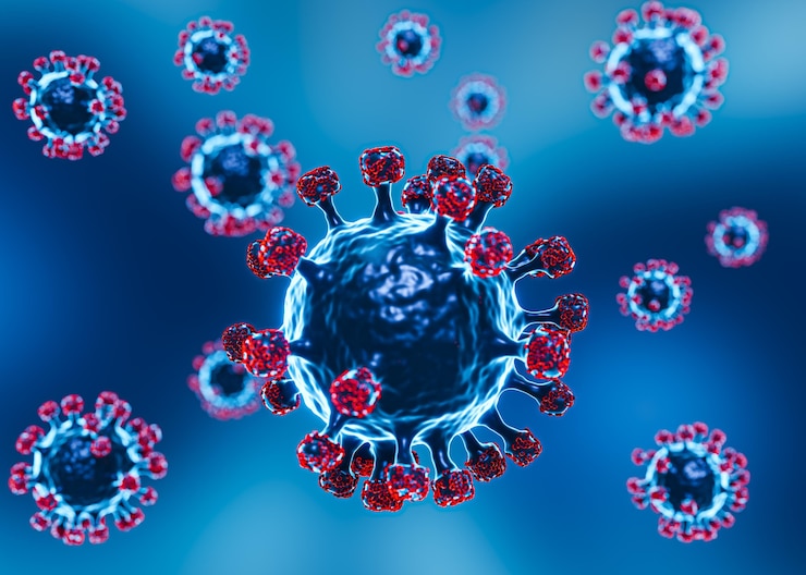 Foto gratuito modellazione 3d del virus covid