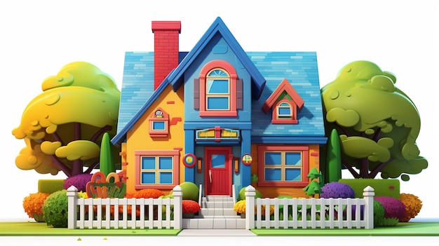 Modello di cartone animato per case residenziali e proprietà