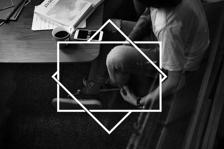 Foto gratuito modello di tag timbro logo vuoto