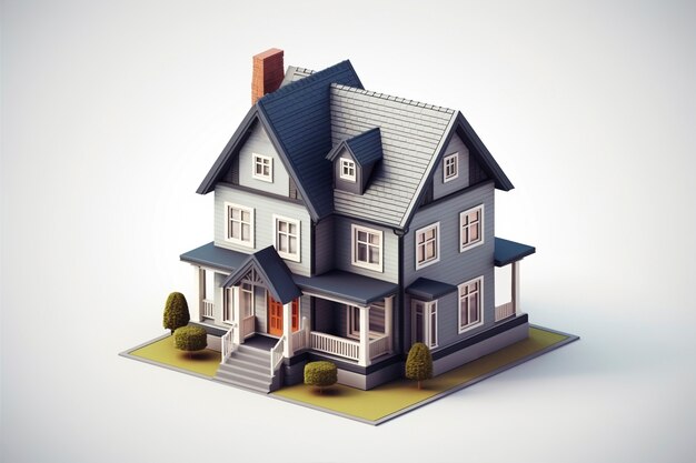 Modello tridimensionale di casa