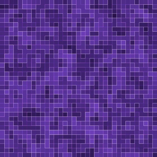 Mosaico quadrato viola brillante per sfondo strutturale.