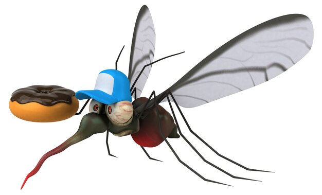 Mosquito 3D illustrazione