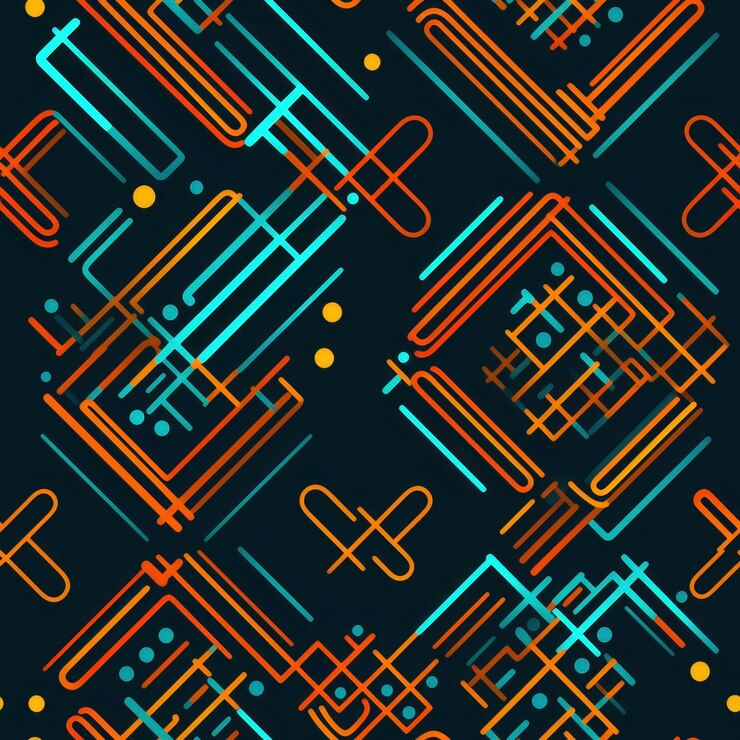 Foto gratuito motivo geometrico senza soluzione di continuità
