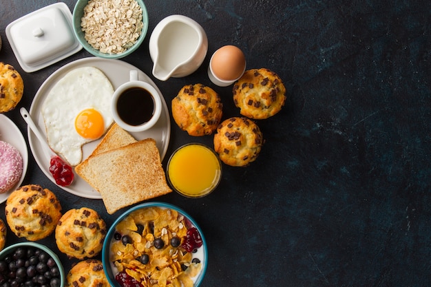 Muffin e deliziosa colazione