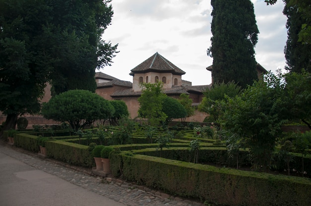 muro del palazzo cielo fontana del giardino