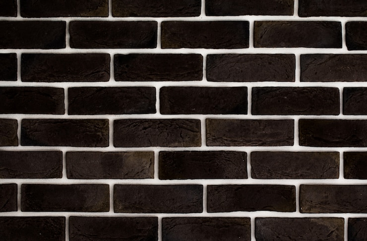 Foto gratuito muro di mattoni marrone scuro, back-phonon creativo, primo piano
