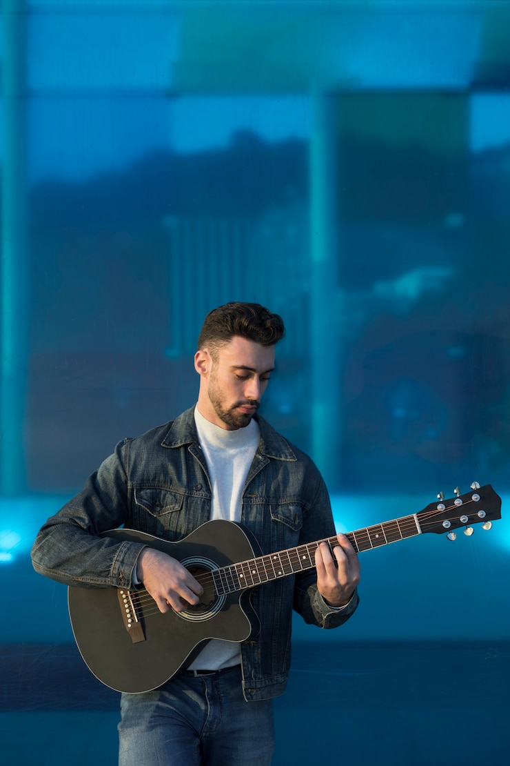 Foto gratuito musica per chitarra all&#39;aperto