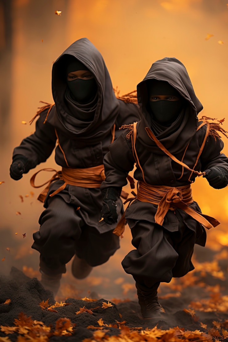 Foto gratuito naruto ninja in stile oscuro