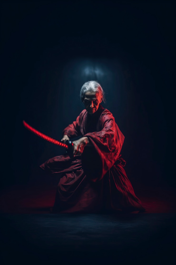 Foto gratuito naruto ninja in stile oscuro