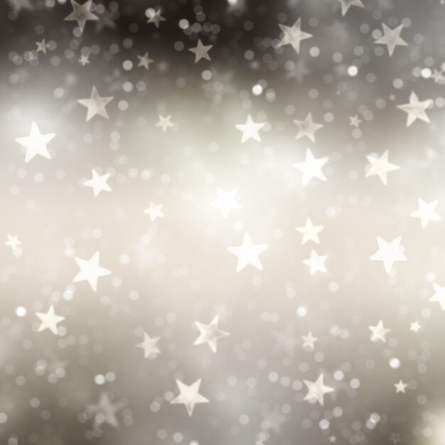 Natale sfondo di luci bokeh e stelle