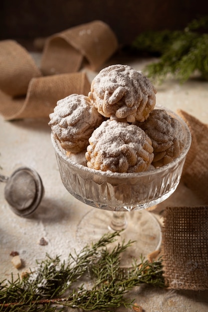 Natura morta di deliziosa pasticceria