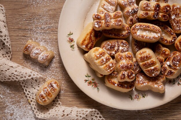 Natura morta di deliziosa pasticceria