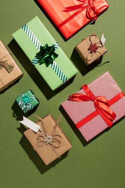 Natura morta di scatole da regalo di Natale