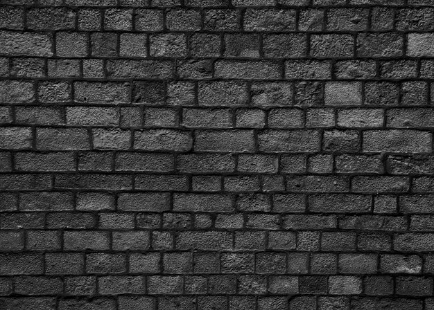 Nero muro di mattoni texture