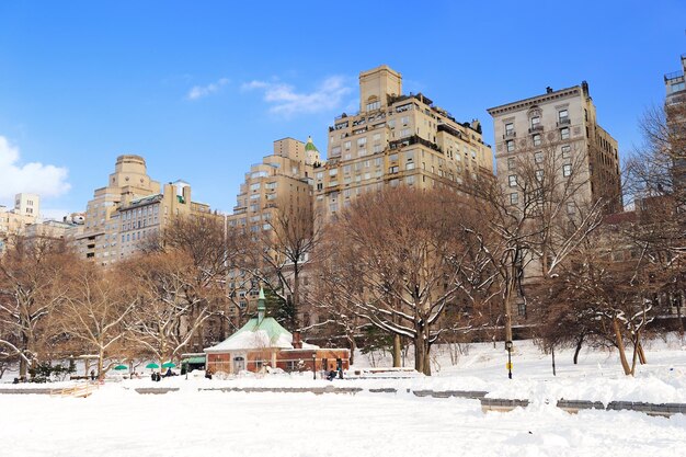 New York City Manhattan Central Park in inverno