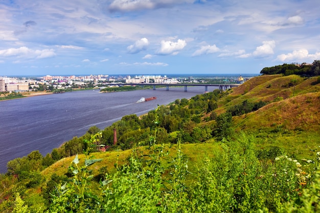 Nizhny Novgorod con il fiume Oka