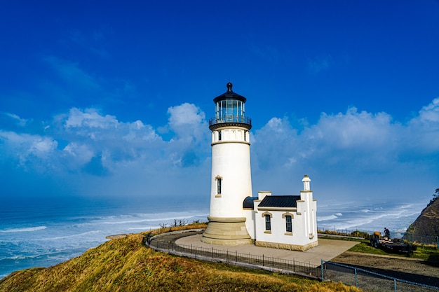 North Head Lighthouse sulla costa del Pacifico nello stato di Washington
