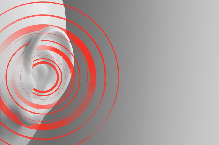 Foto gratuito ondate sonore che escono dall'orecchio umano