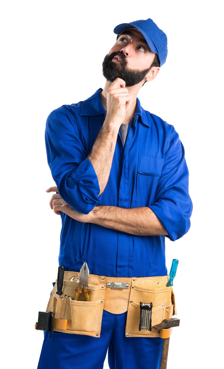 Foto gratuito operaio lavoratore di sfondo un uomo