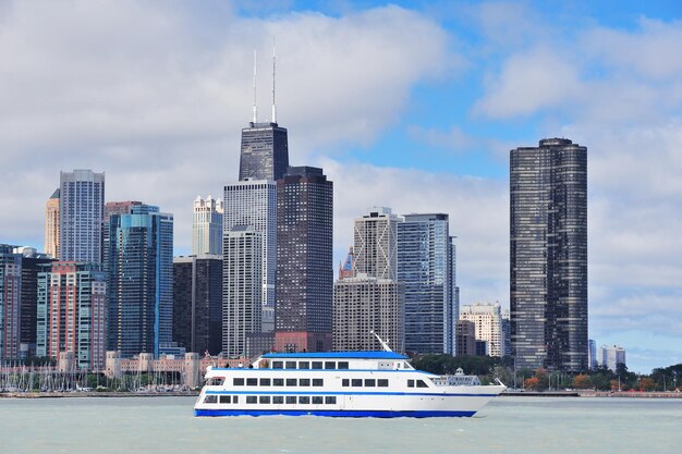 Orizzonte urbano della città di Chicago