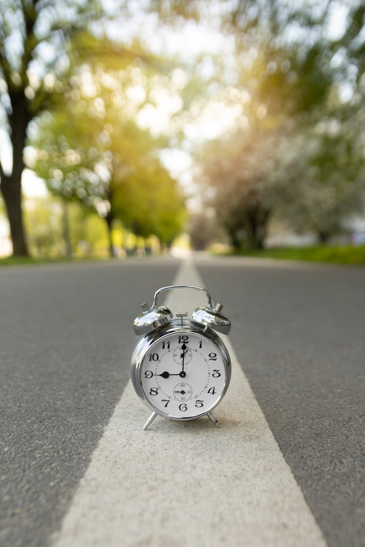 Foto gratuito orologio circolare all'aperto ancora in vita