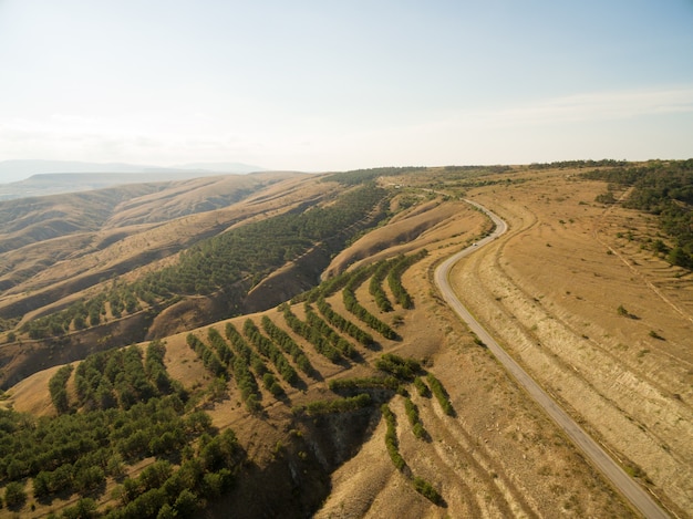 Paesaggio aereo in Crimea