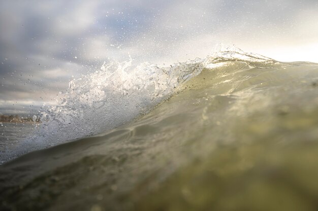 Paesaggio dell'oceano con l'onda