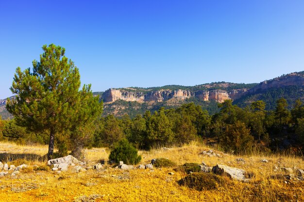 Paesaggio di montagne della Sierra de Cuenca