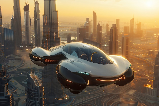 Paesaggio futuristico di Dubai