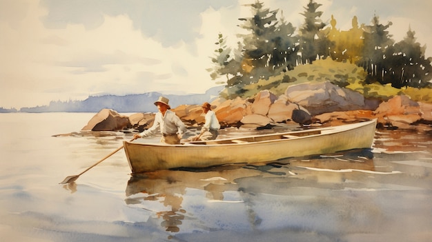 Paesaggio marino in stile arte digitale