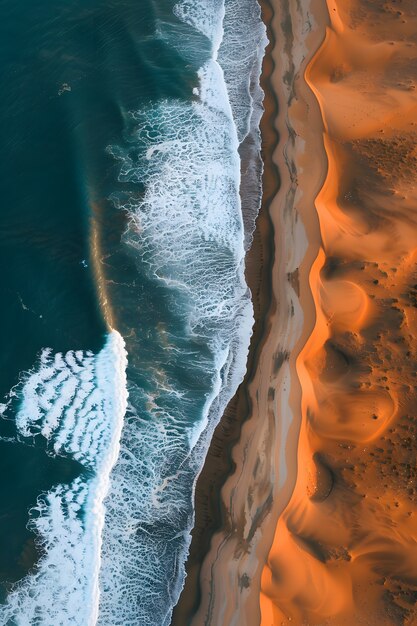 Paesaggio marino naturale con vista idilliaca sull'acqua