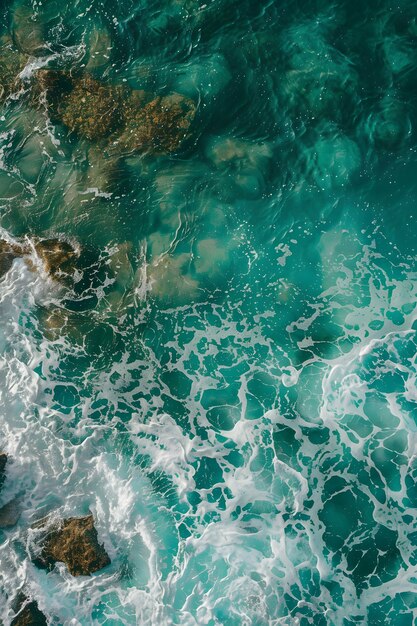 Paesaggio marino naturale con vista idilliaca sull'acqua