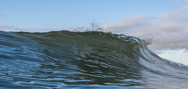 Paesaggio naturale con onda del mare