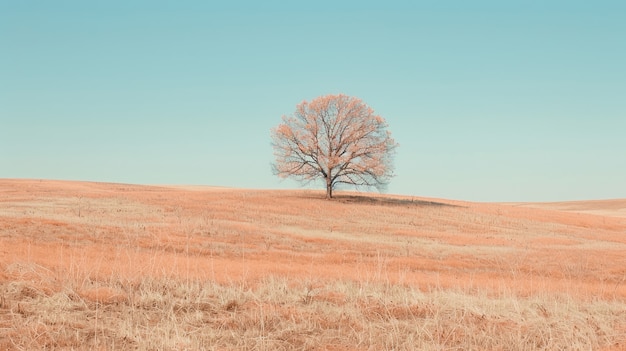 Paesaggio naturale con un'estetica onirica e colori dell'anno