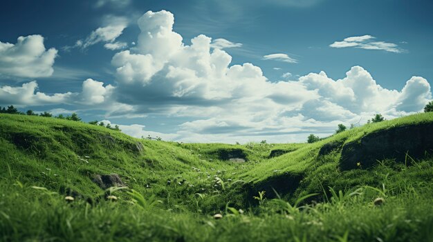 Paesaggio naturale con vegetazione e flora