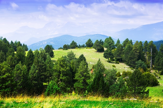 Paesaggio tipico delle montagne in Pirenei