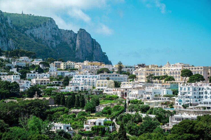 Foto gratuito paesaggio urbano di capri italia