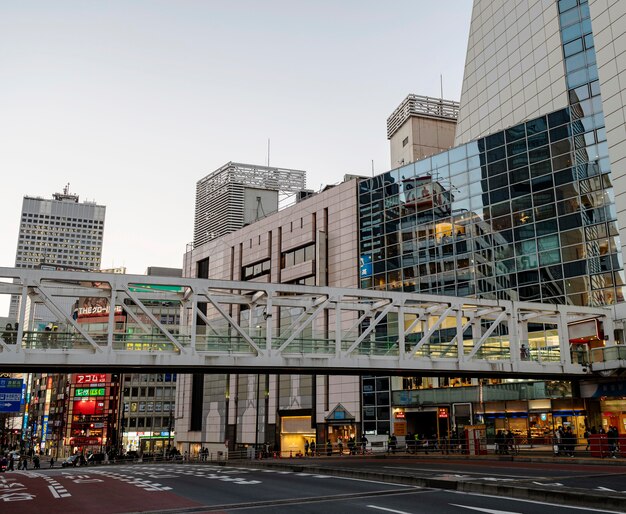 Paesaggio urbano di strade ed edifici del Giappone