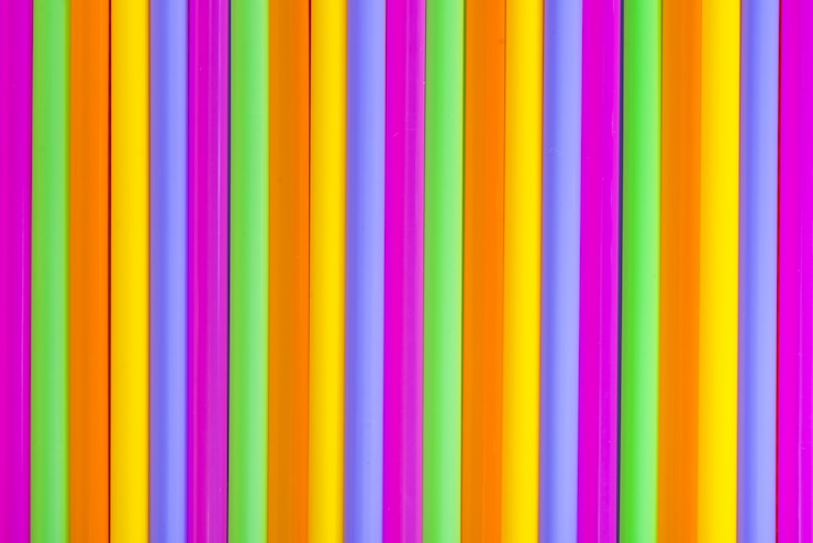 Foto gratuito paglia colorata