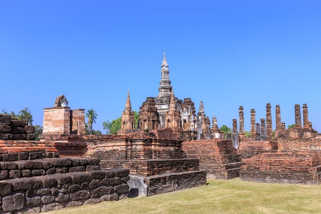 Pagoda nel parco storico di Wat Maha That Shukhothai Thailandia