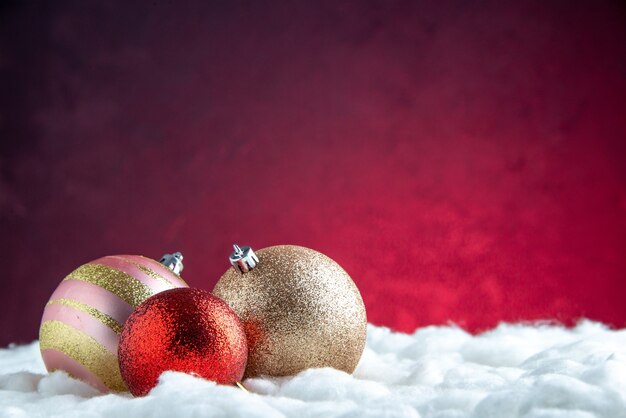 Palle dell'albero di Natale vista frontale