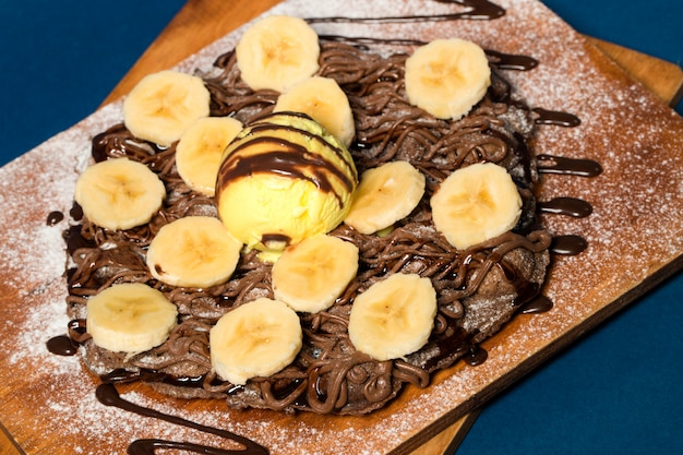 Pancake con cioccolato e banana