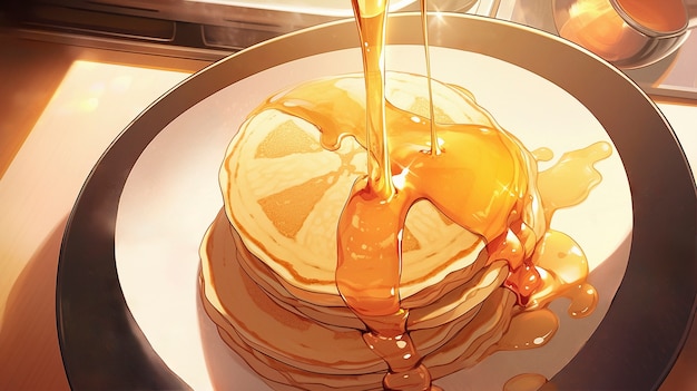 Pancake in stile anime