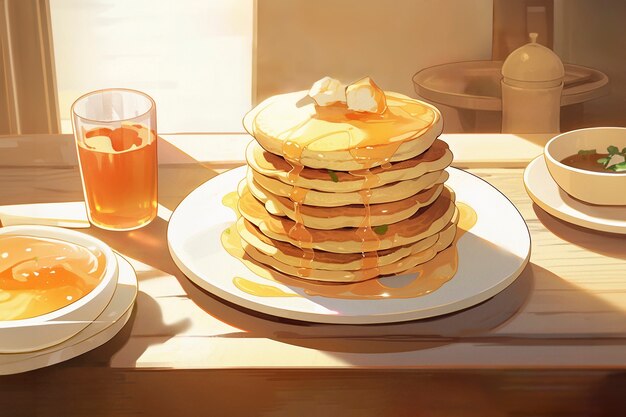 Pancake in stile anime