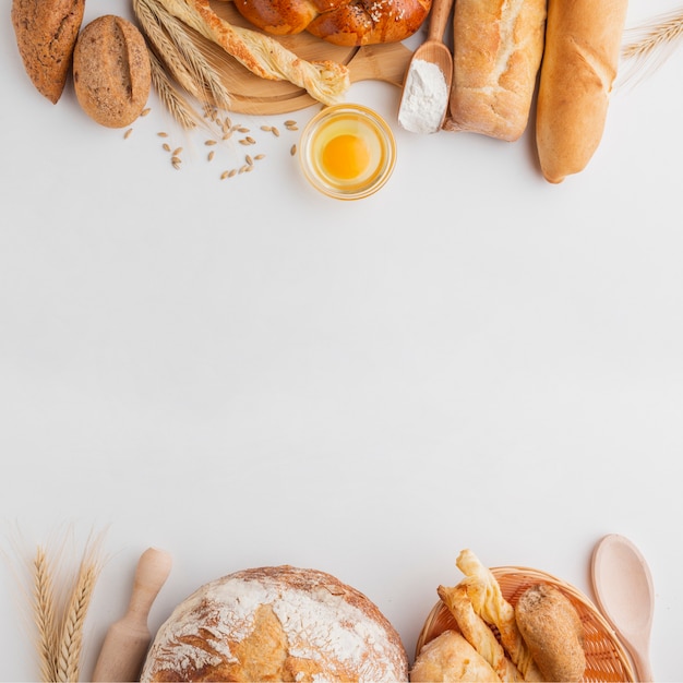 Pane e uova diversi