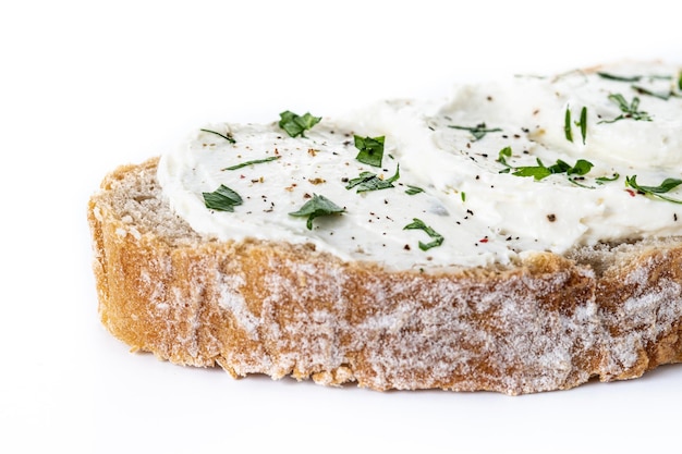 Pane tostato con crema di formaggio