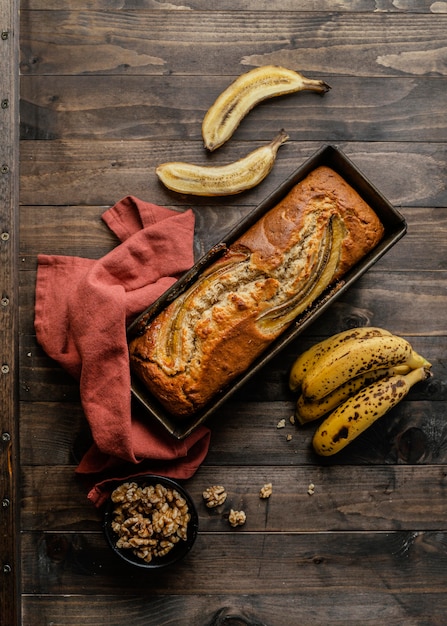 Panino alla banana vista dall'alto