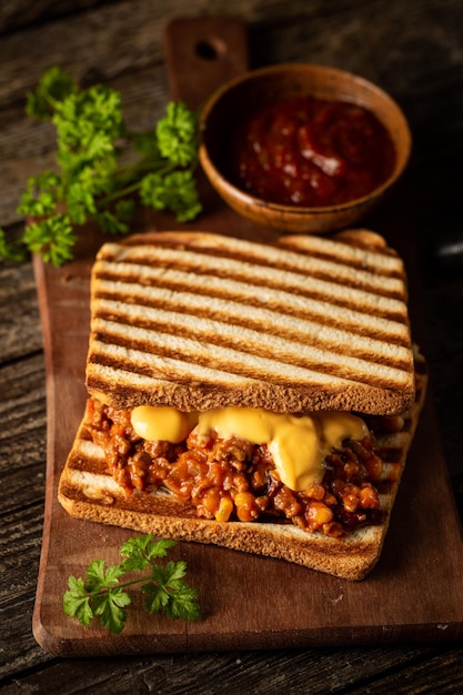 Panino con carne macinata