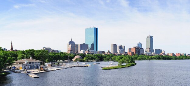 Panorama dell'orizzonte della città di Boston