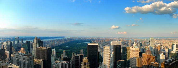 Foto gratuito panorama di new york city